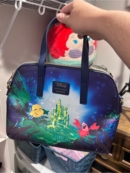 Loungefly Handbags - Loungefly Blue and Green The Little Mermaid Dome Satchel